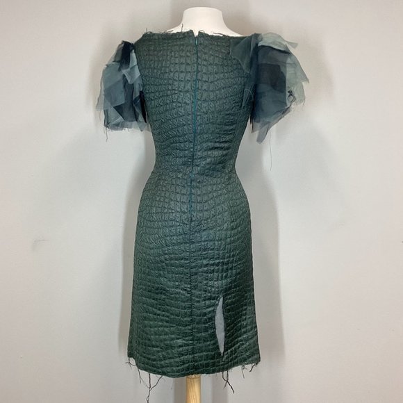 NWT Laura Lein Chicago Fashion Art Textured Cocktail Dress SZ XS - Picture 2 of 3